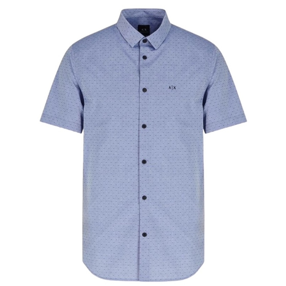 ⚡️SOLD⚡️Armani Exchange Men's Youth Ditsy-Print Dobby Shirt Slim Fit Button Down - Picture 16 of 16